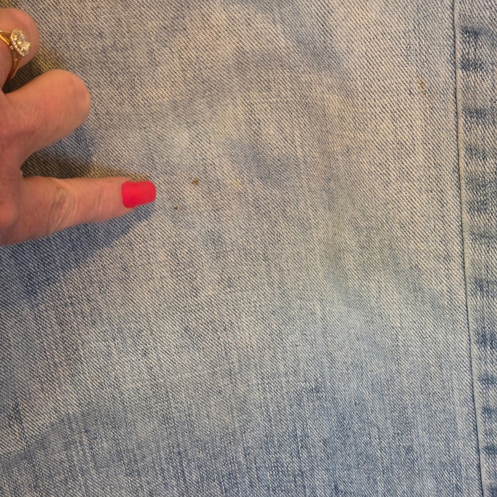 American Eagle Mens Loose Fit Light Wash Distressed Raw Hem Jeans 34x30 Blue - Picture 10 of 16